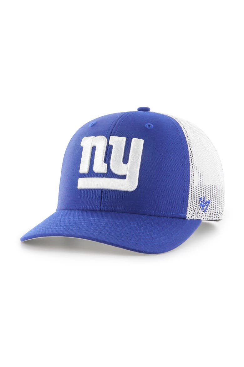Youth '47 Royal/White New York Giants Adjustable Trucker Hat, Main, color, Royal
