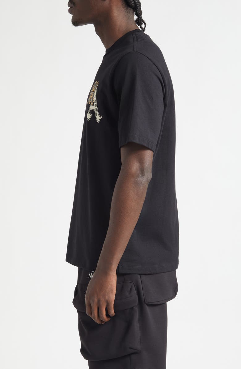 AMIRI Varsity Patch T-Shirt, Alternate, color, Black