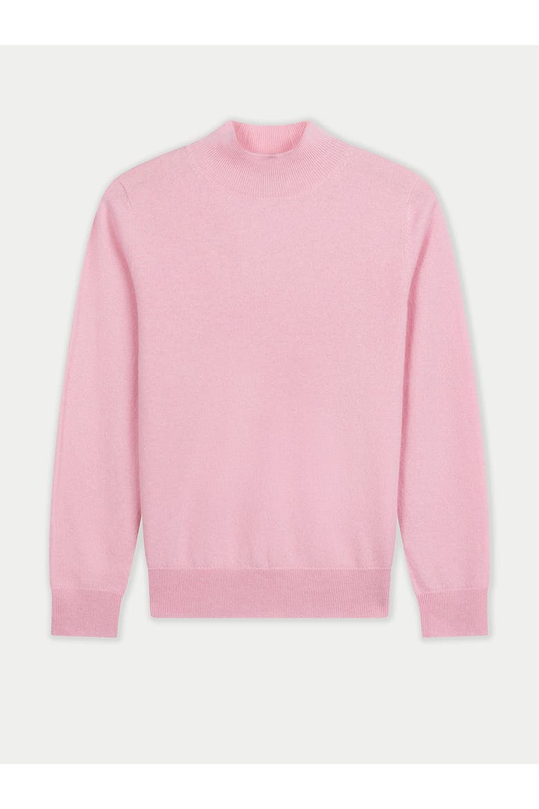 Timeless Cashmere Mock Neck Sweater, Main, color, almond blossom