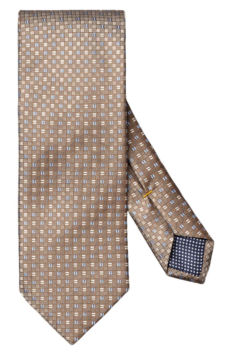 Eton Square Geometric Silk Tie, Main, color,