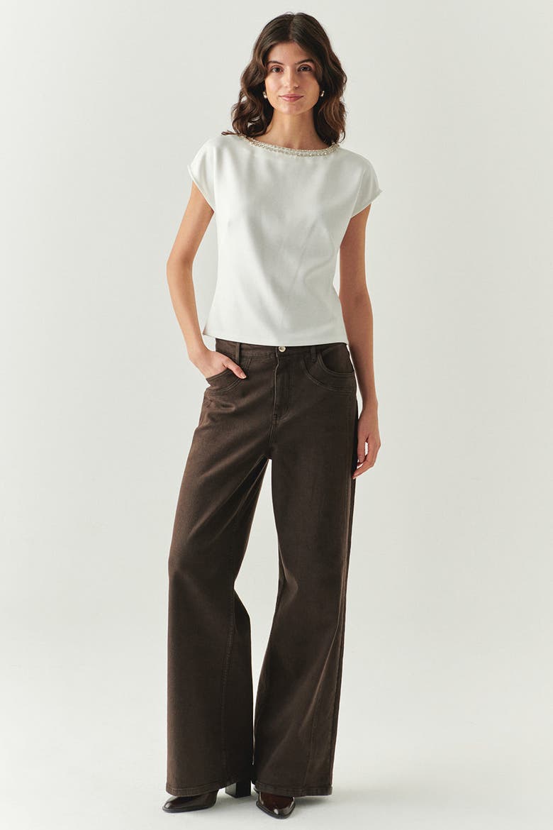 Scout Dropped Shoulder Knit Blouse, Alternate, color, ECRU