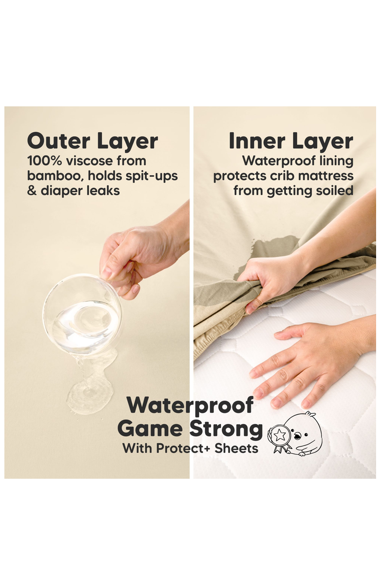 2-Pack Isla [Protect+] Waterproof Mini Crib Sheets, Alternate, color, Maritime