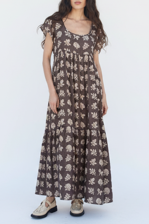 LouLou Tiered Low Scoop Maxidress