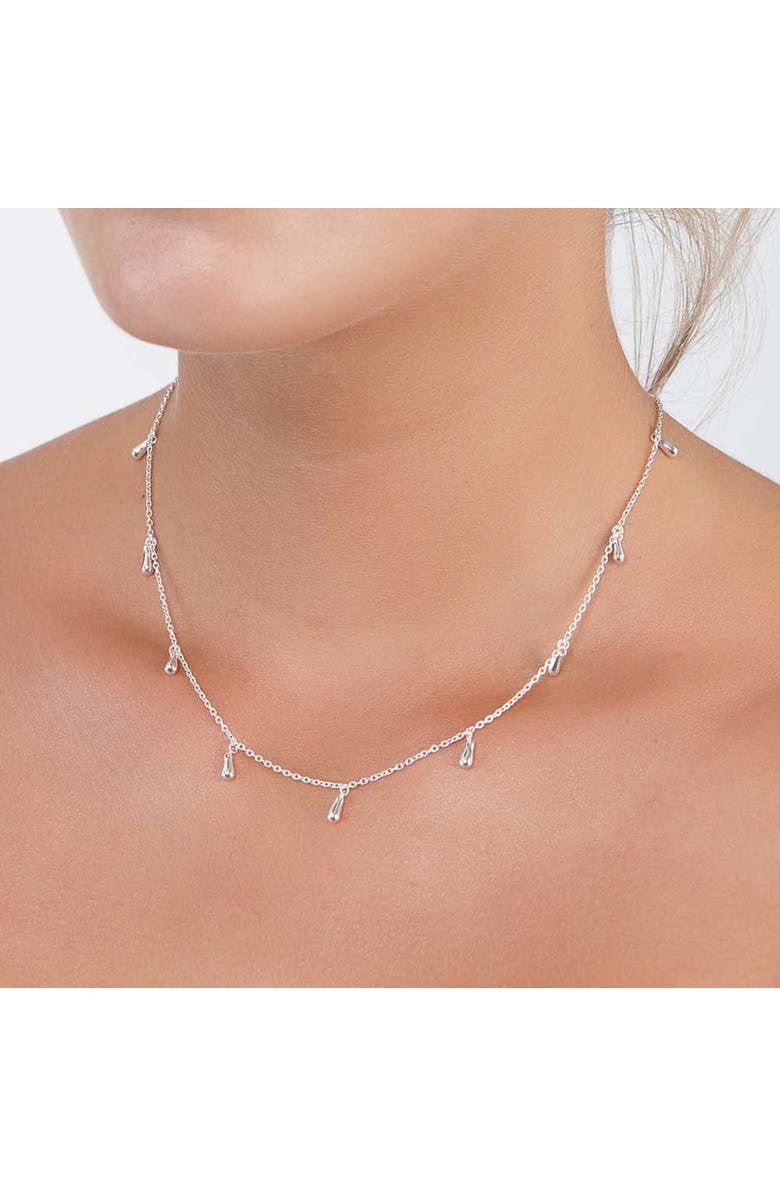 Lucy Quartermaine Mini Drop Choker Style Necklace, Alternate, color, Sterling Silver