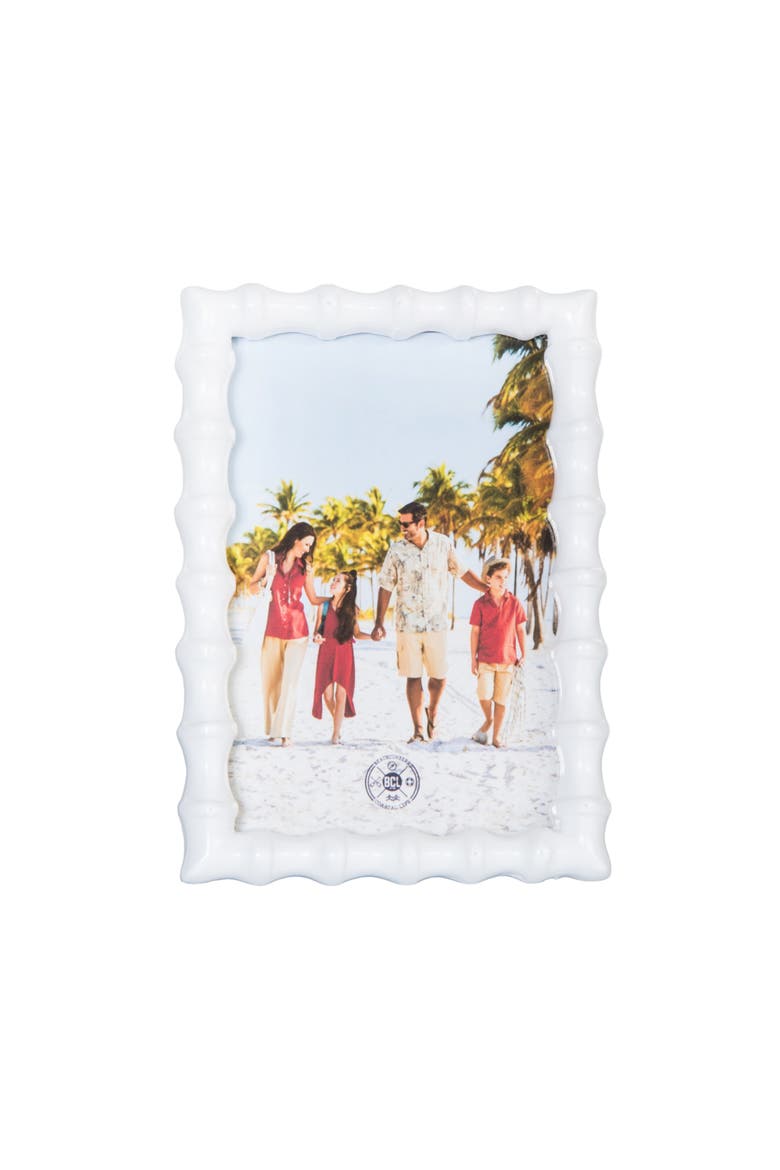 White Tropical 5x6 Photo Picture Frame, Main, color, White