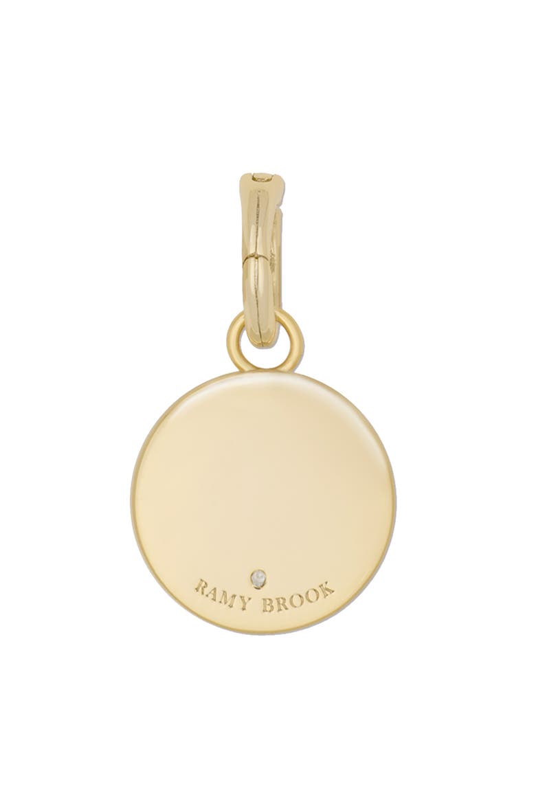 Imitation Pearl Evil Eye Charm Pendant, Alternate, color, GOLD
