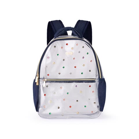 Denim and Gems Clear Backpack by Packed Party | 17" Cute Backpack for Girls