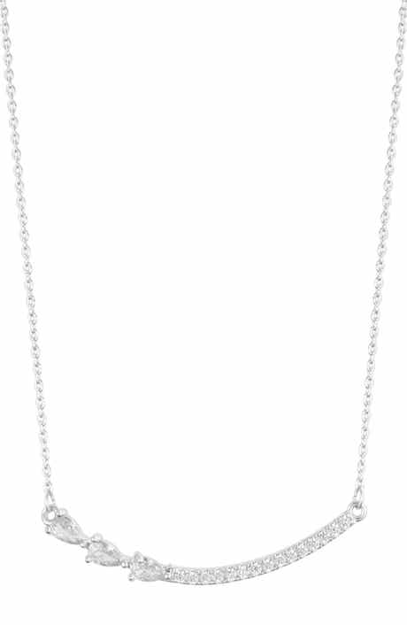 Adornia Pear Bar Pendant Necklace