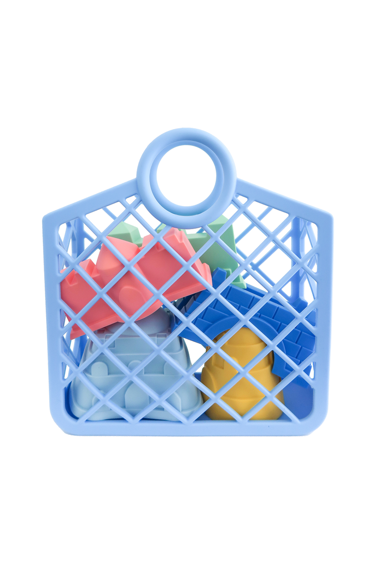 Kids Silicone Beach Toy & Tote Set, Main, color, Blue