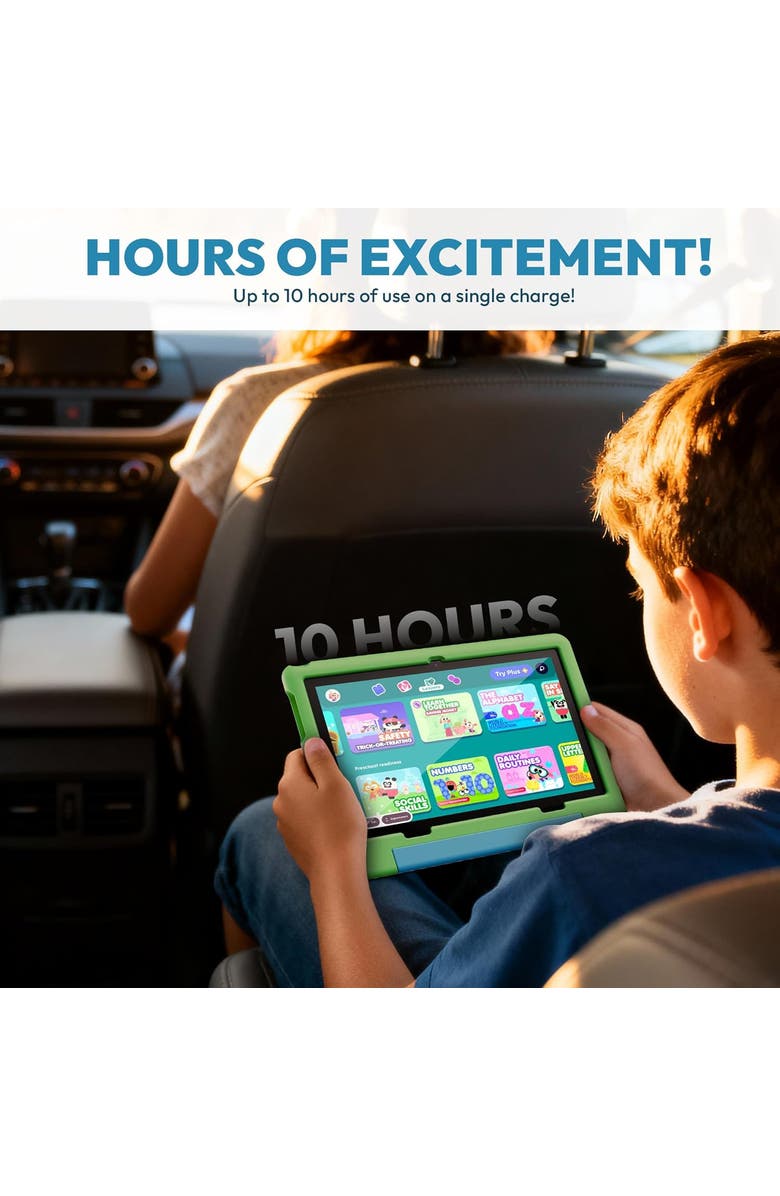 CONTIXO 10.1" Android 15 Tablet with Kids Stand Case, Alternate, color, Green
