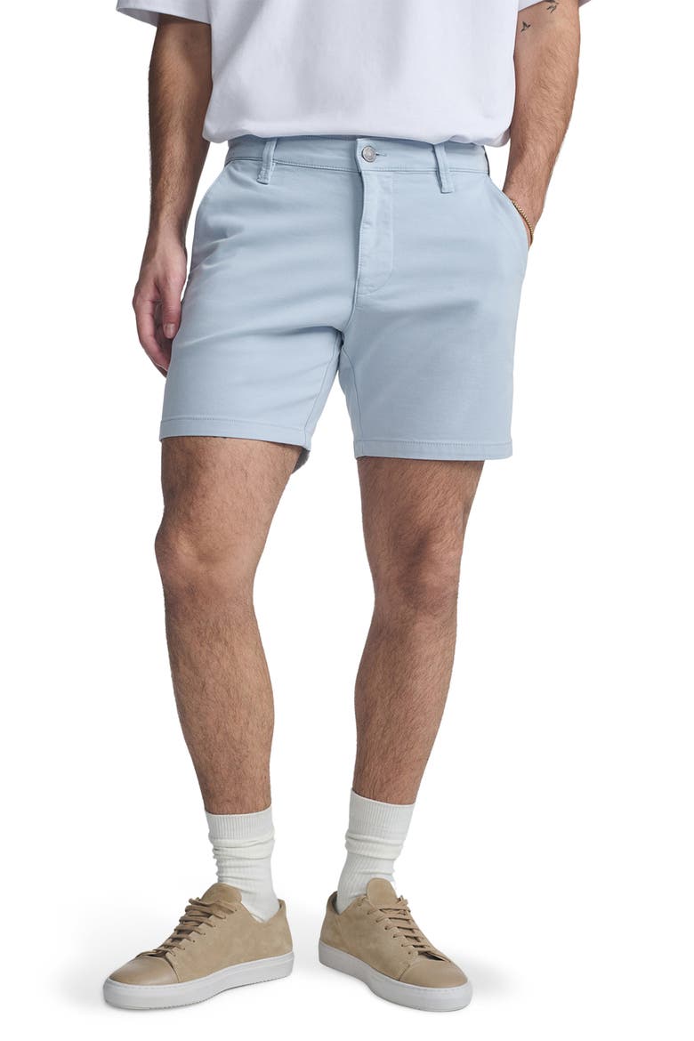 Nate Flat Front Stretch Twill Shorts, Main, color, ICE BLUE ATHLETIC