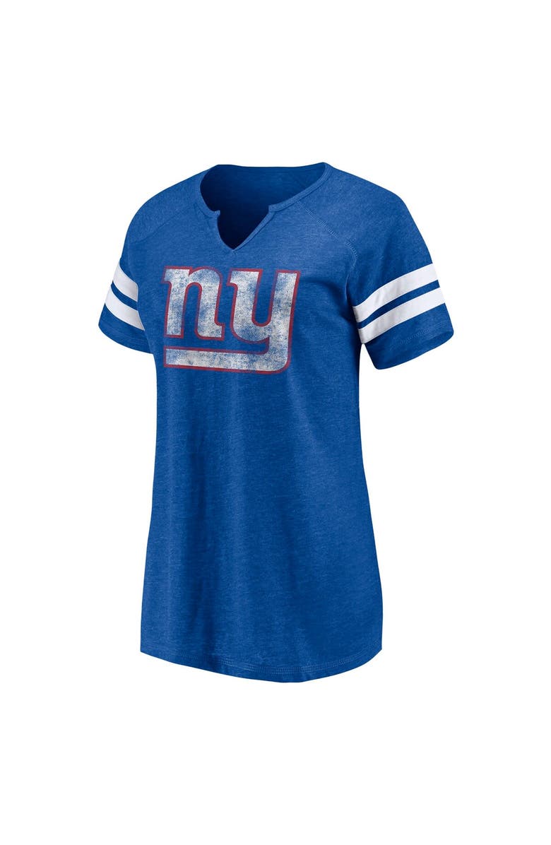 FANATICS Women's Fanatics Branded Royal New York Giants Plus Size Raglan Notch Neck T-Shirt, Alternate, color, Royal