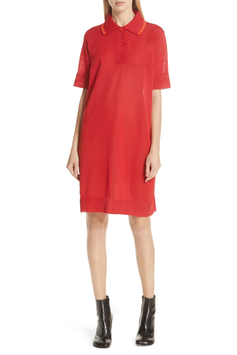 Polo Dress, Main, color, RED