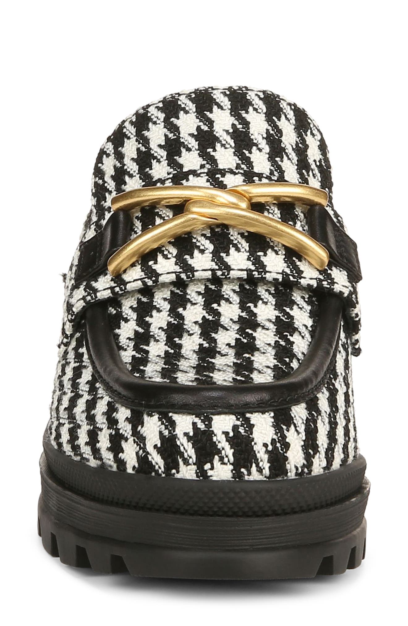 Wynter Lug Sole Mule, Alternate, color, BLACK/ WHITE