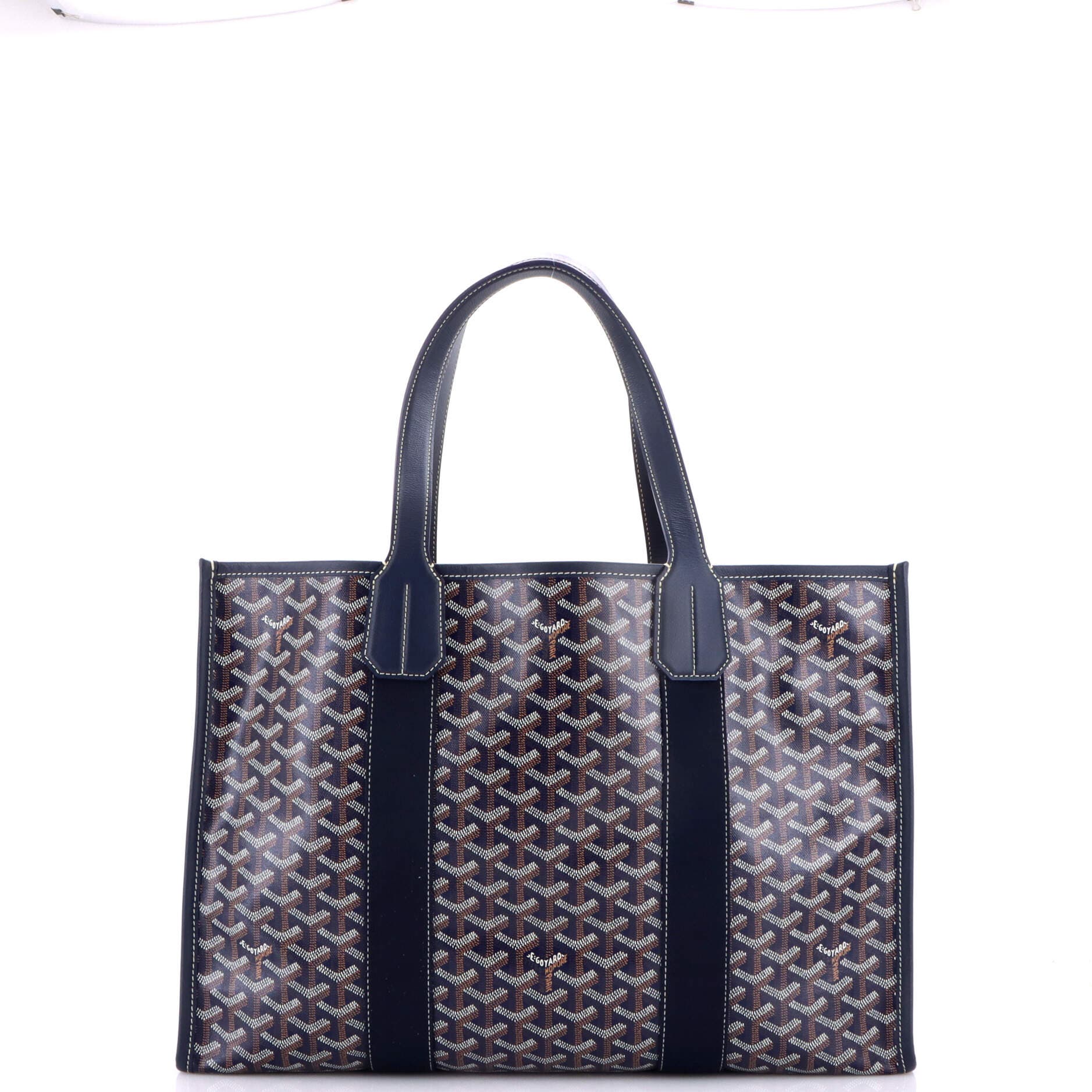 Pre-Owned Goyard Villette Tote Printed Coated Canvas MM, Alternate, color, Blue