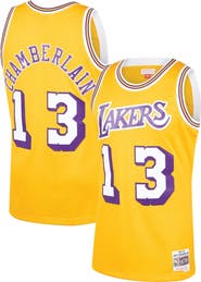 Mitchell & Ness Men's Mitchell & Ness Wilt Chamberlain Gold Los Angeles Lakers 1971/72 Hardwood Classics Swingman Jersey