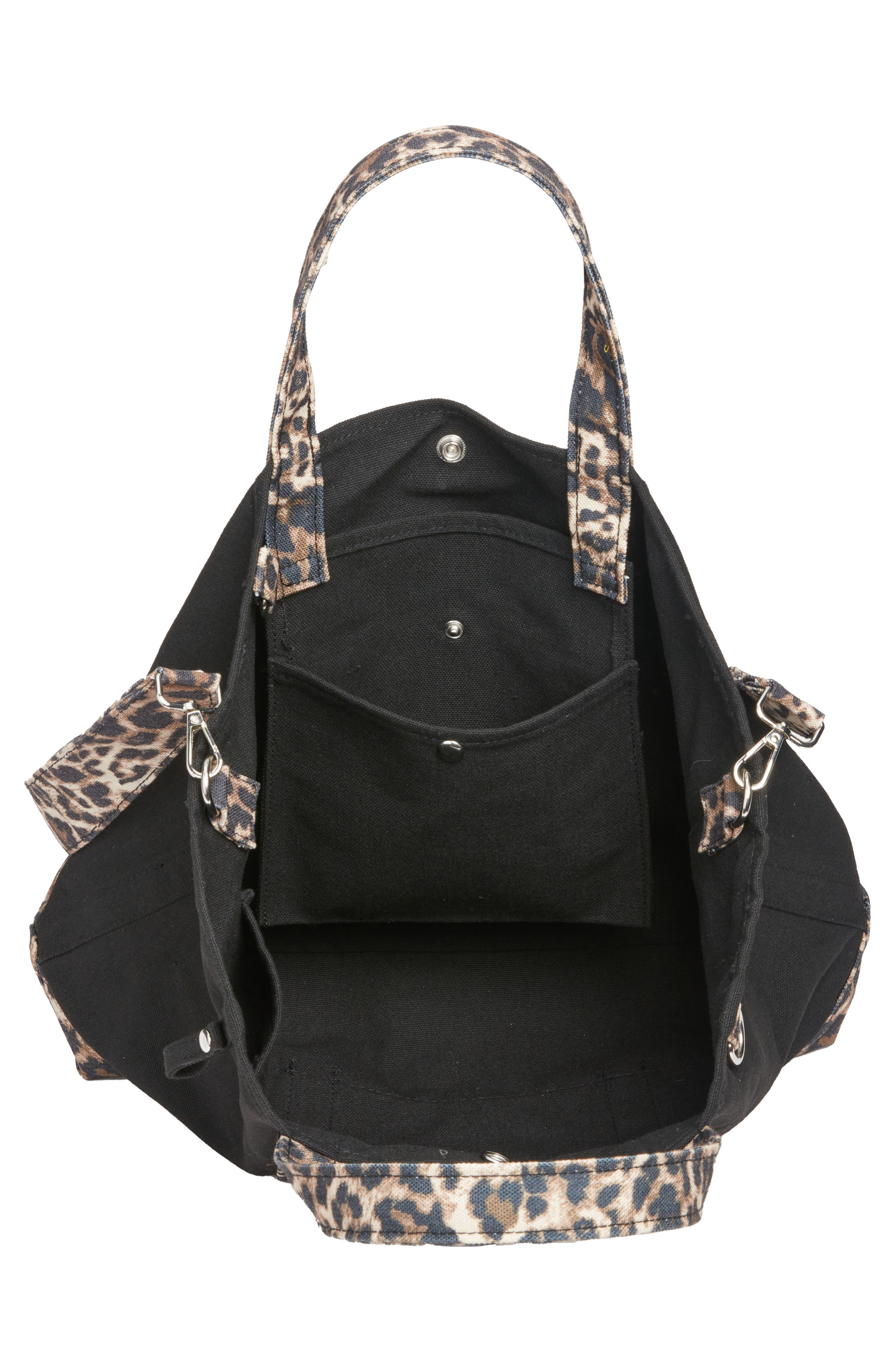 Large 125th Anniversary Structured Tote, Alternate, color, BLACK - BEIGE JANIE LEOPARD