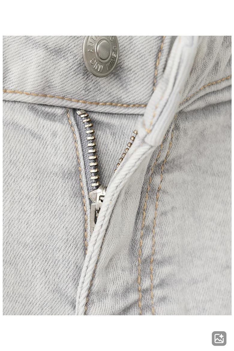 Studded Cutoff Denim Shorts, Alternate, color, DENIM GREY