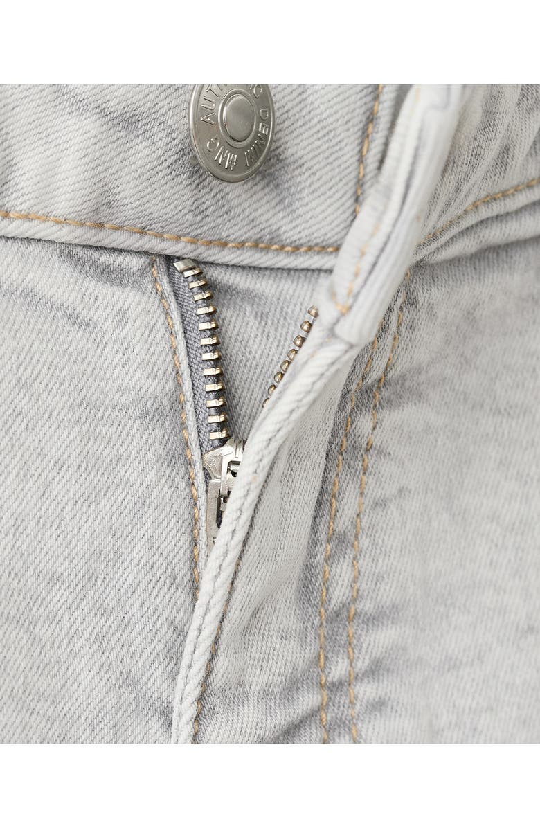 MANGO TEEN Studded Cutoff Denim Shorts, Alternate, color, Denim Grey