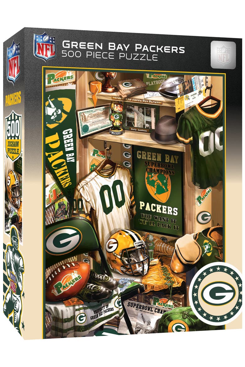 Green Bay Packers Locker Room 500 Puzzle, Main, color, Multicolor