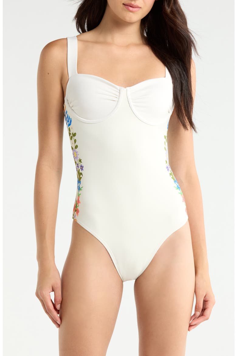 Barrett Underwire One-Piece Swimsuit, Main, color, IVORY/ MULTI