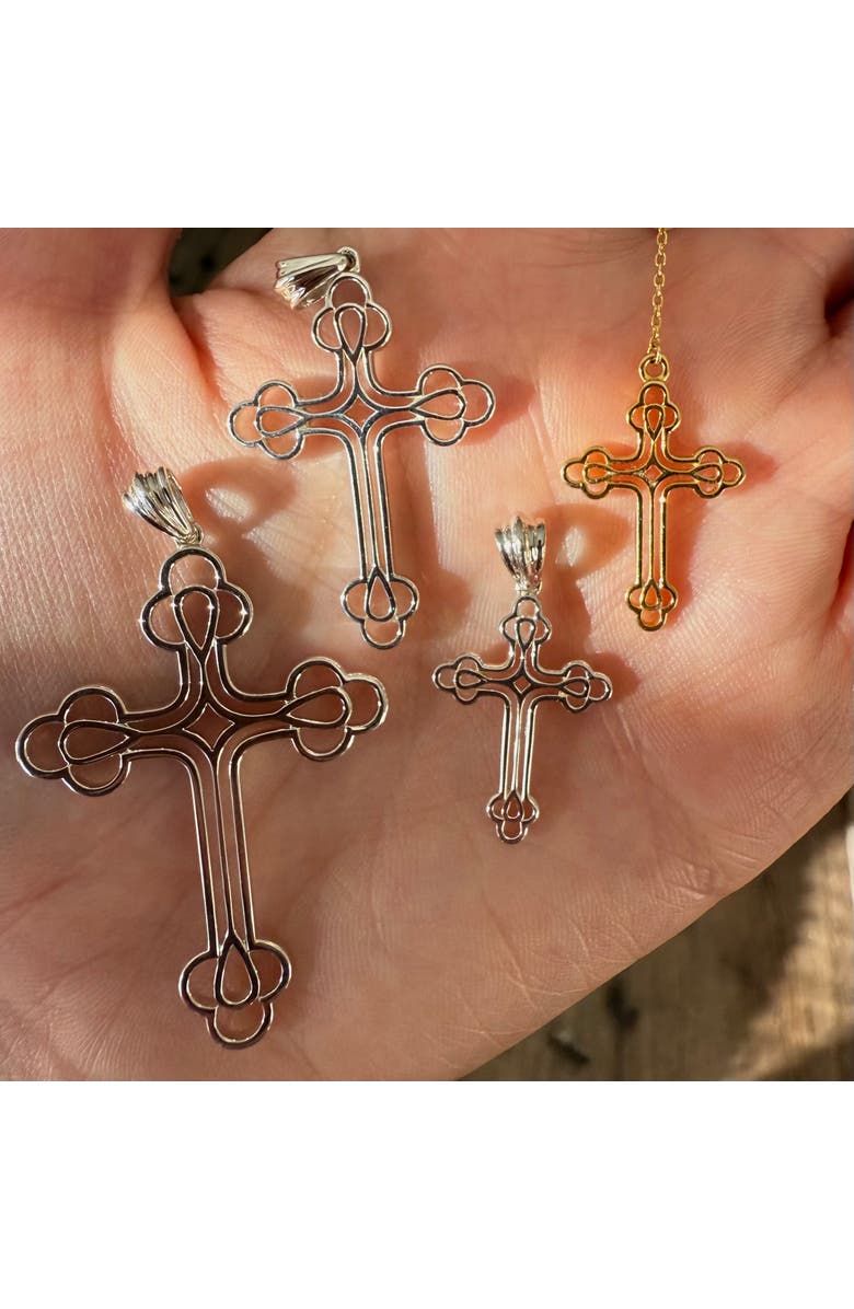 Leni James The Billie Cross Pendant, Alternate, color, Ilver