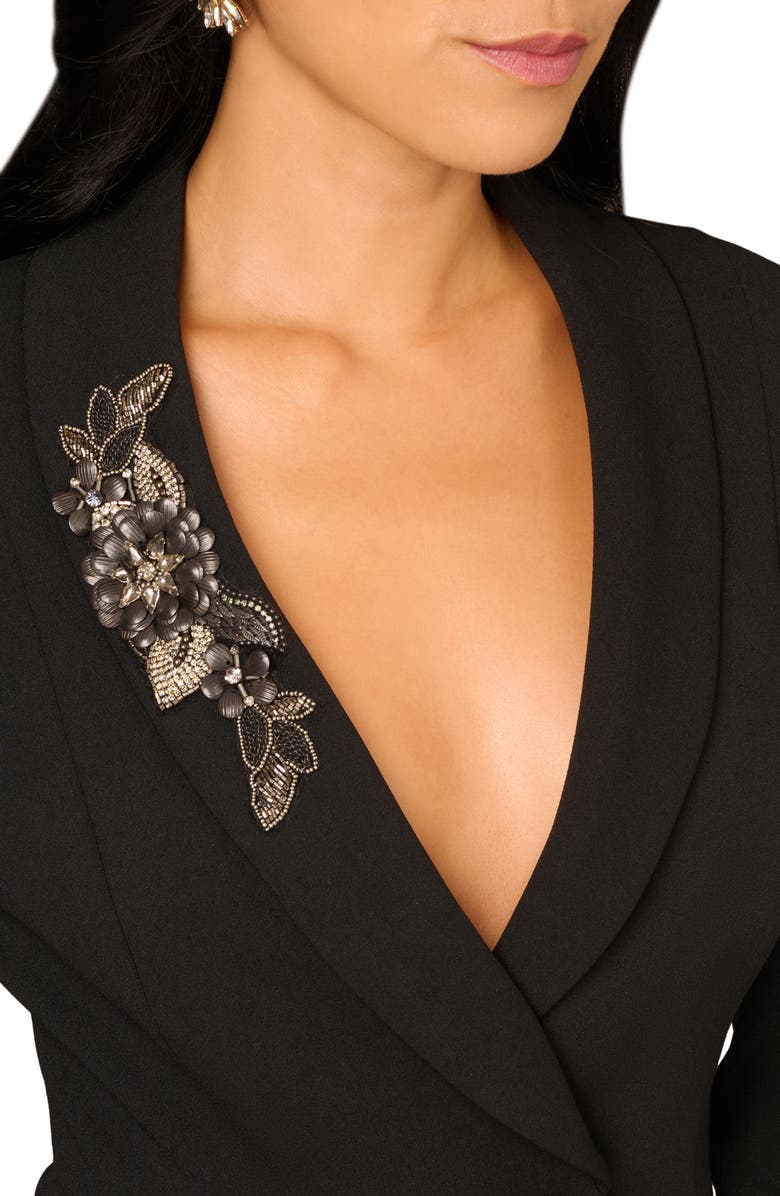 Aidan Mattox by Adrianna Papell Embellished Stretch Crepe Blazer Dress, Alternate, color, 