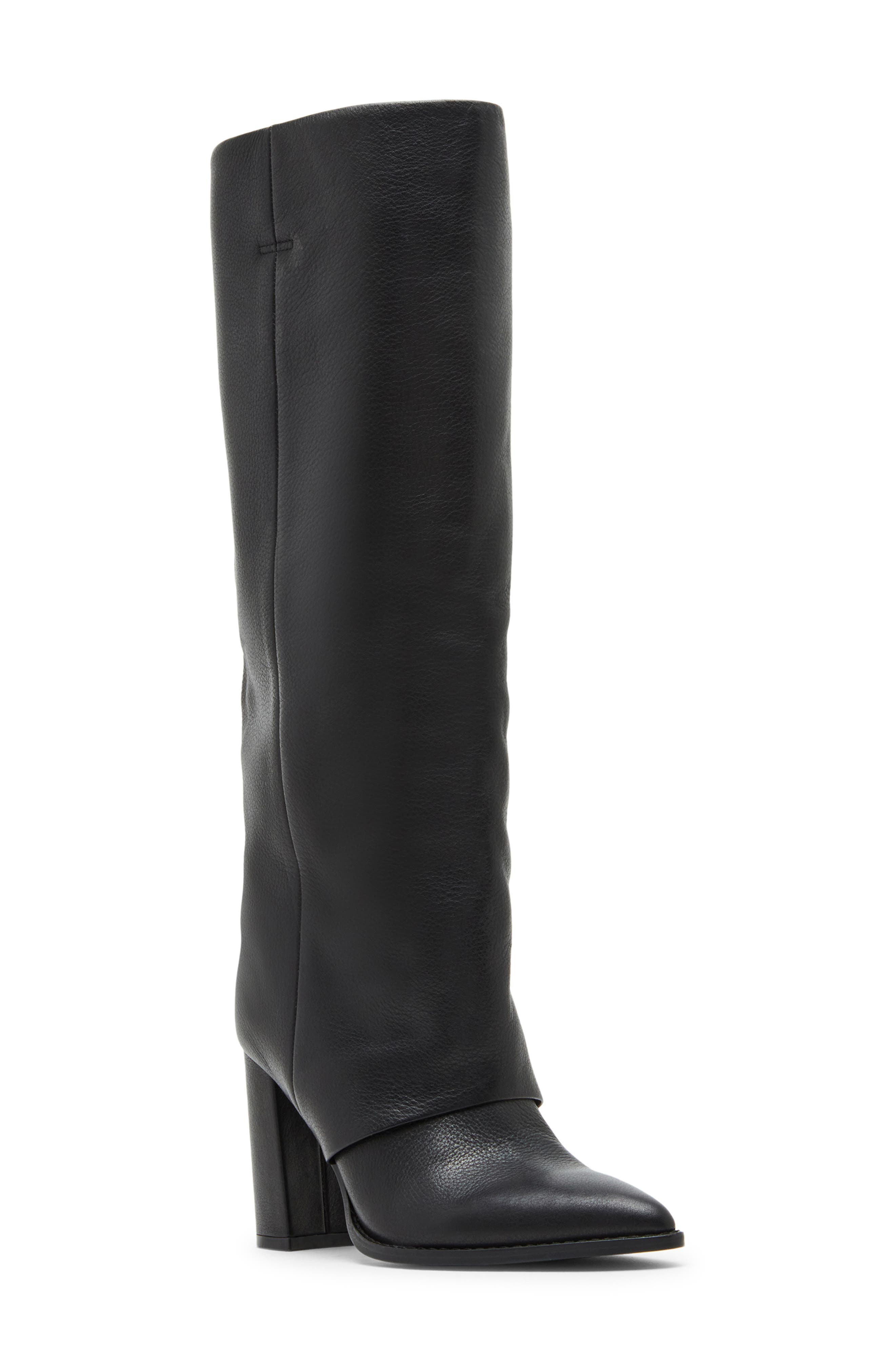 Blanco Knee High Boot, Main, color, BLACK LEATHER