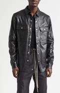 Rick Owens Pelle Leather Shirt Jacket