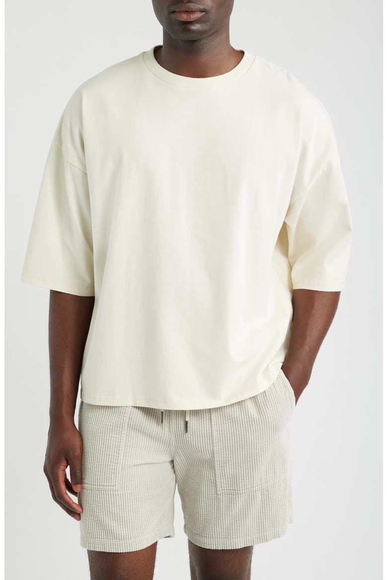 Oversize Organic Cotton Night T-Shirt, Main, color, HALF & HALF