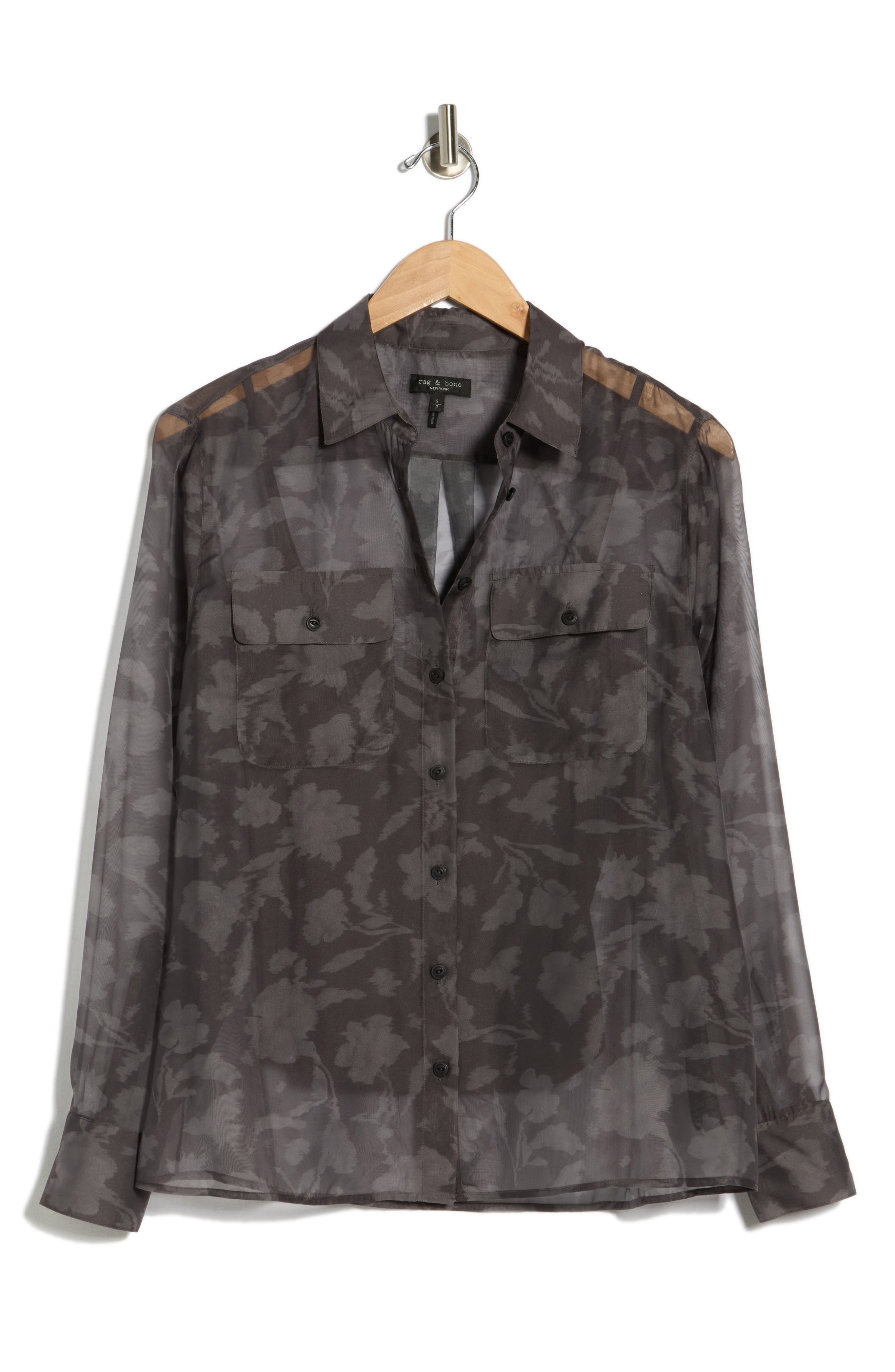 rag & bone Sonica Printed Silk Shirt