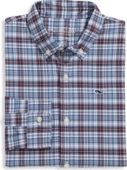 vineyard vines Kids' Faraway Performance Cotton Blend Button-Down Shirt
