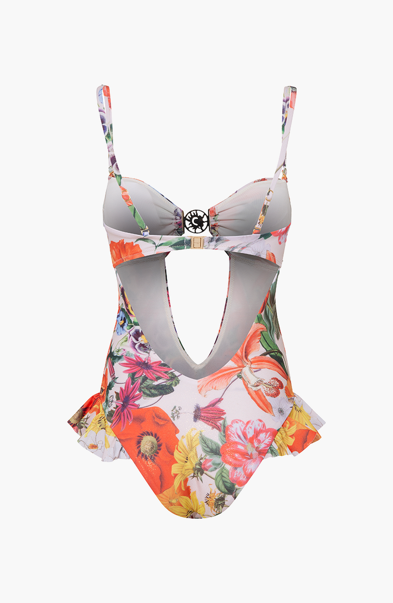 Luna B Vivienne Swimsuit, Alternate, color, Printed Ecru