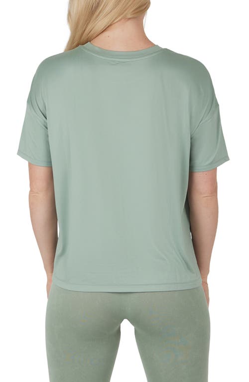 Yogalicious Supersoft Deluxe Boxy Crop T-shirt In Iceberg Green