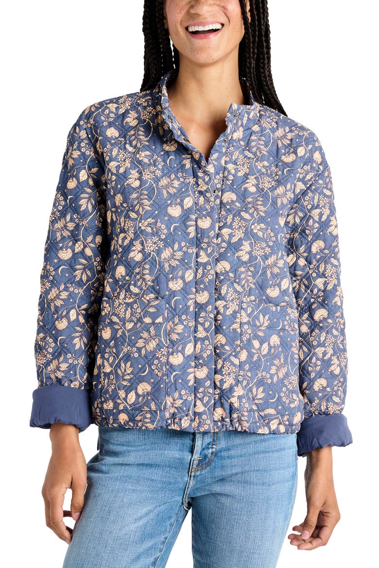 Eleanor Floral Quilted Jacket, Main, color, BELLFLOWER PRINT