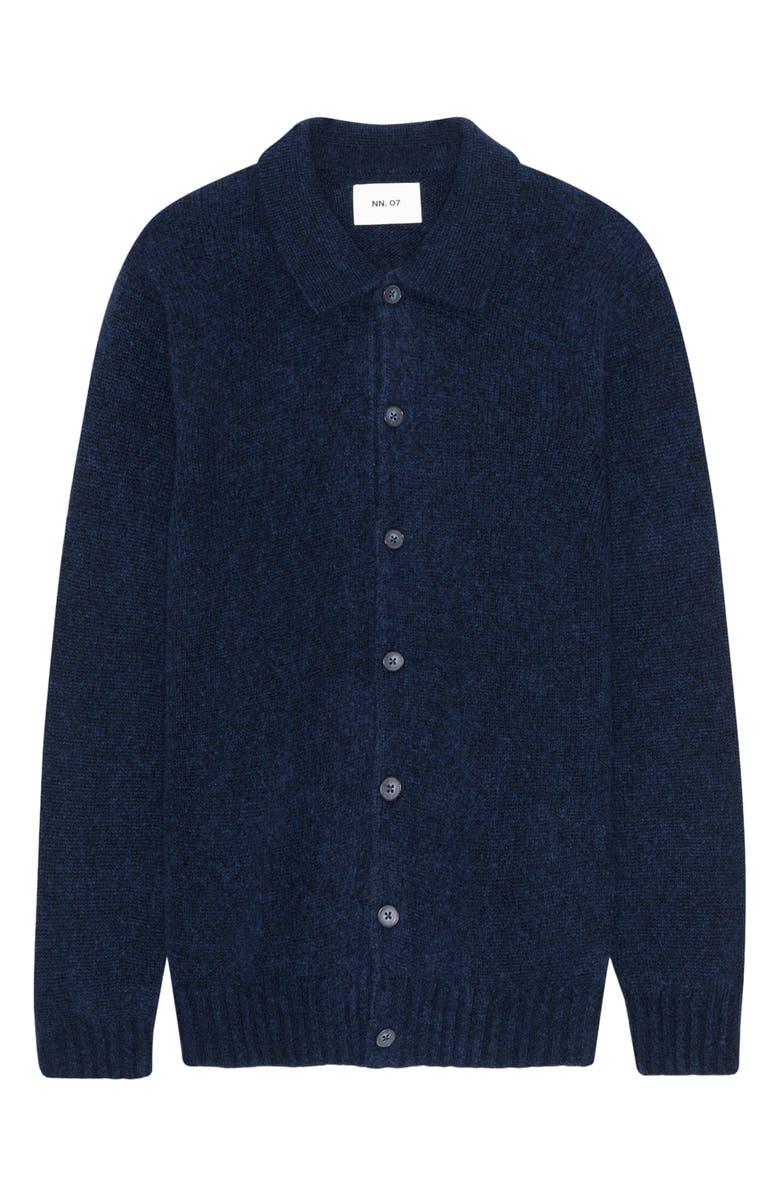 NN07 Lee 6598 Merino Wool Blend Cardigan, Main, color, Navy Blue