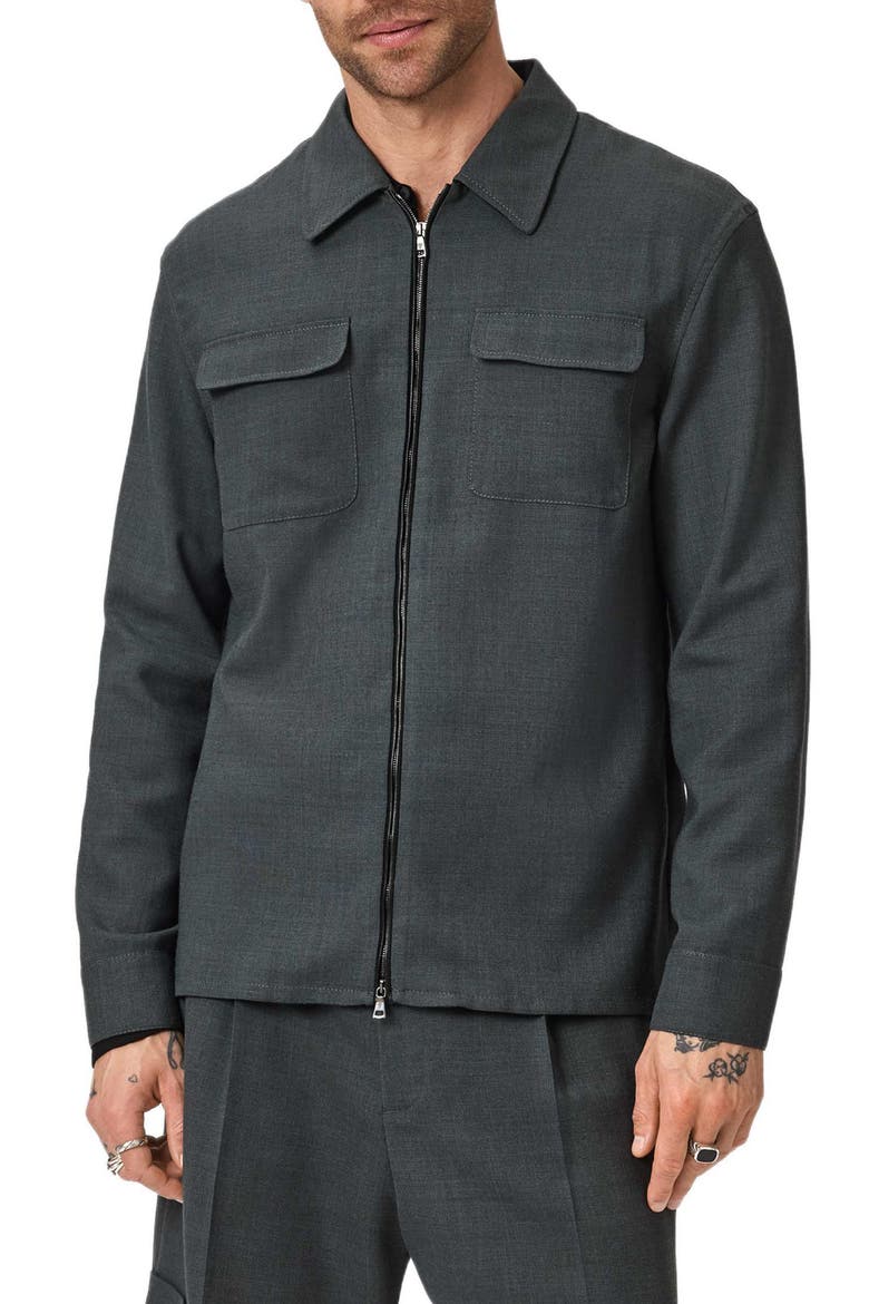 Julio Zip-Up Shirt Jacket, Main, color, CHARCOAL
