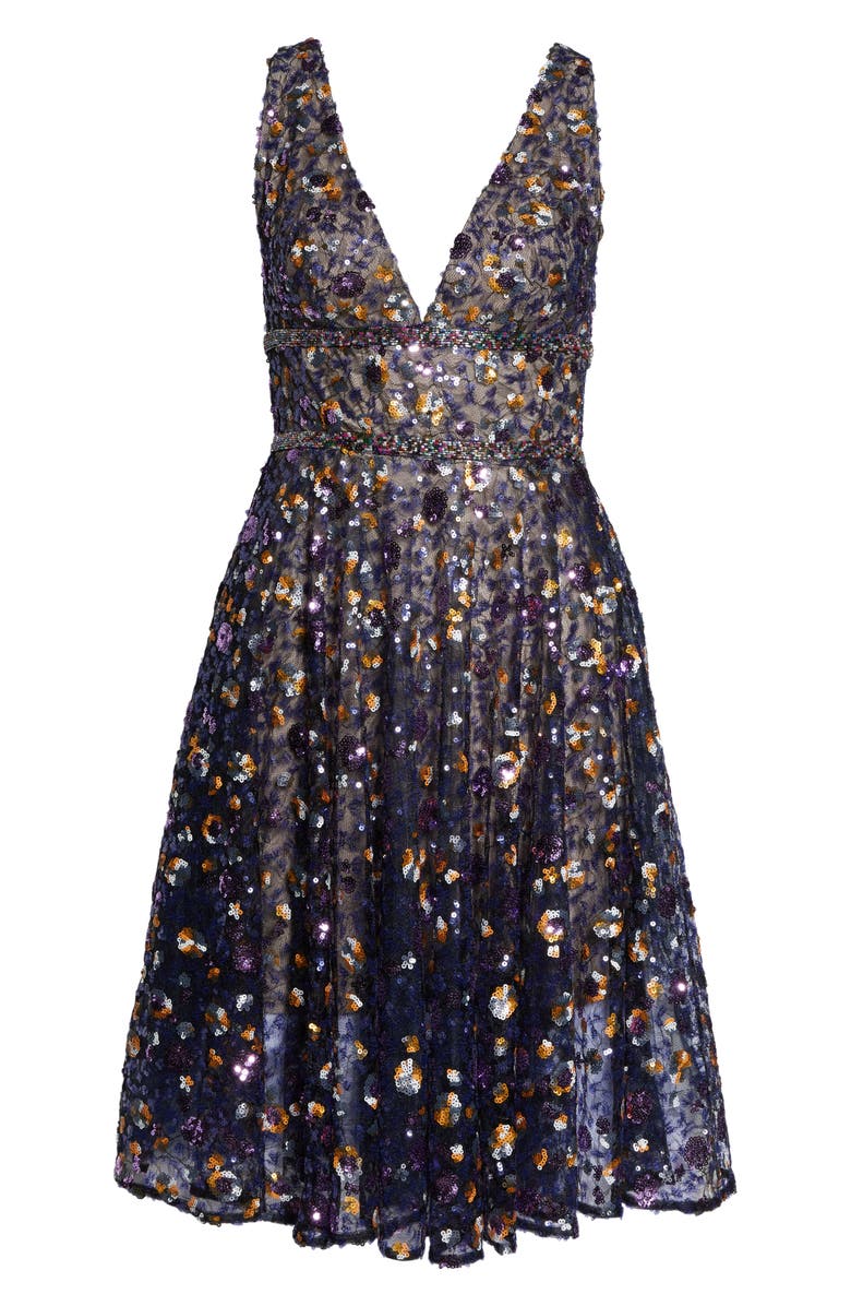 Bronx and Banco Sequin Fit & Flare Dress, Alternate, color, 