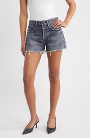 MOUSSY VINTAGE Glenview Cutoff High Waist Jeans Shorts