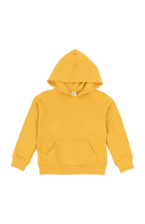Kids Pullover Hoodie, Cotton Blend, Kangaroo Pocket, Solid Colors