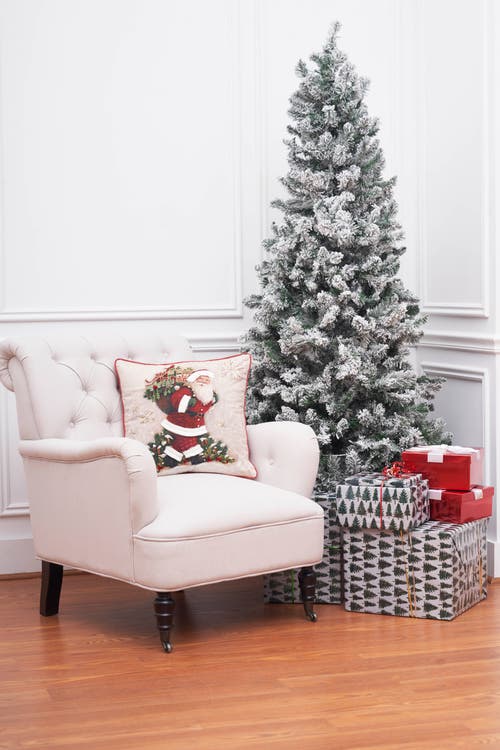C & F Home C&f Home Woodland Santa Printed & Embellished Christmas Throw Pillow, 18" X 18" In Gray