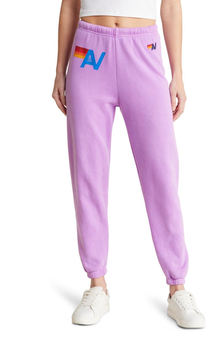 Aviator Nation AV Sweatpants, Main, color, Neon Purple