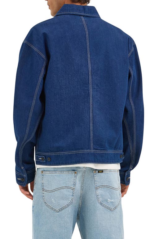 Lee Workwear Zip Up Denim Jacket In Rinse