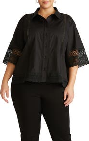 Universal Standard Dora Poplin Button-Up Top