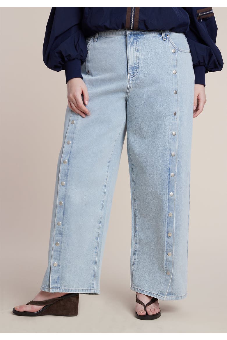 Snap Front Midrise Jean, Alternate, color, LIGHT WASH