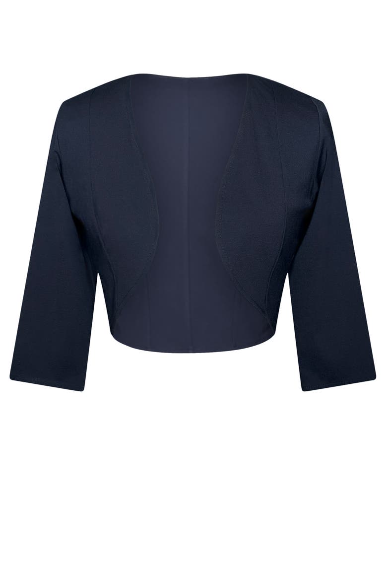 Freya Cropped Bolero Jacket, Alternate, color, Midnight Navy
