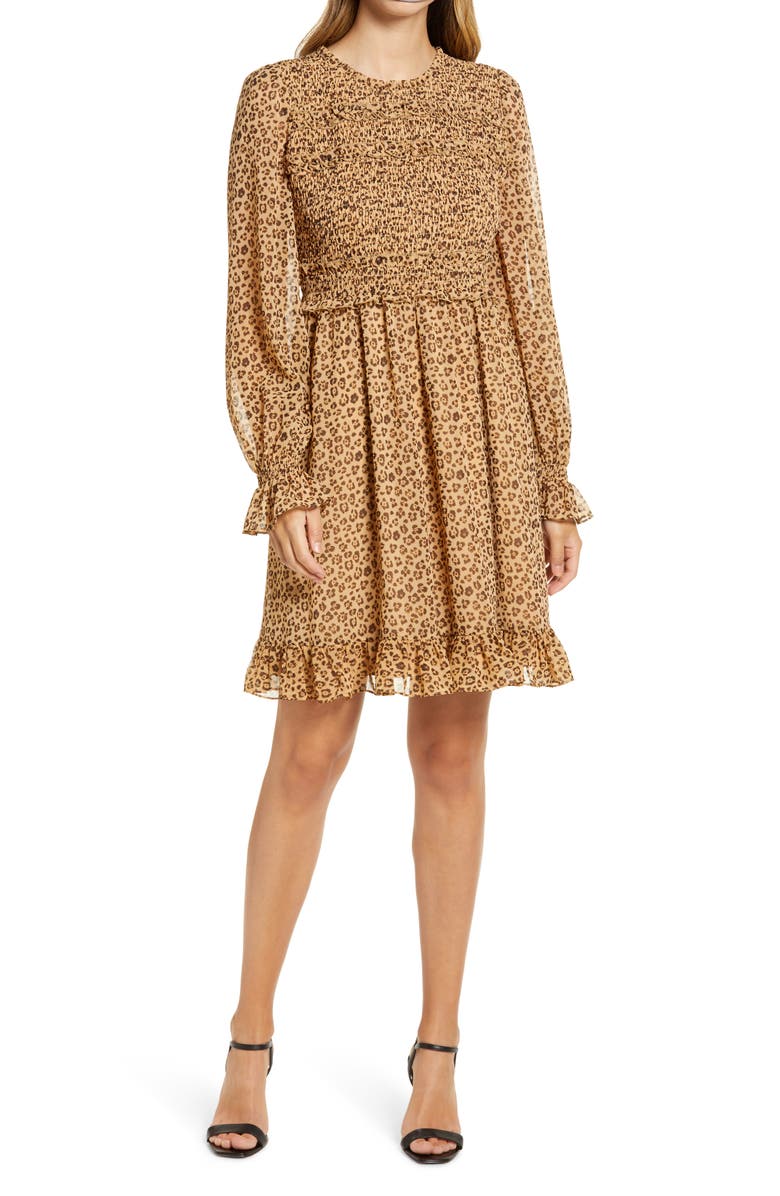 Rachel Parcell Smocked Ruffle Dress, Main, color,