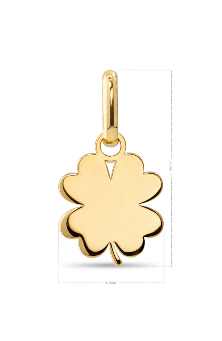 DEVATA Clover Charm in 14K Gold, Alternate, color, Yellow Gold