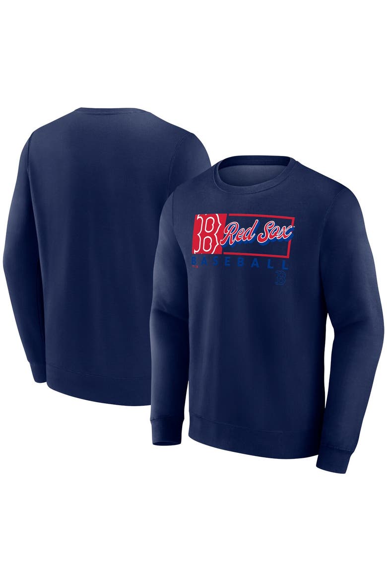 Men's Fanatics Navy Boston Red Sox Focus Fleece Pullover Sweatshirt, Alternate, color, Navy