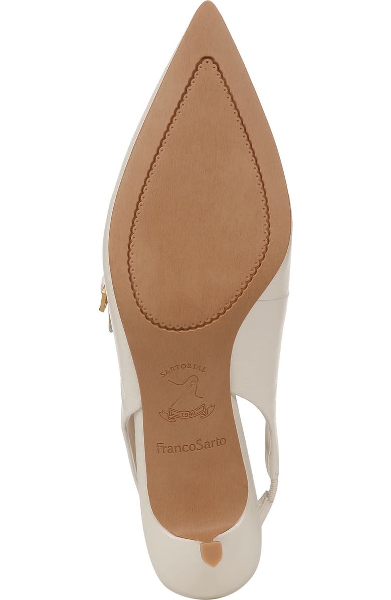 Franco Sarto Khloe Pointed Toe Kitten Heel Pump, Alternate, color, White